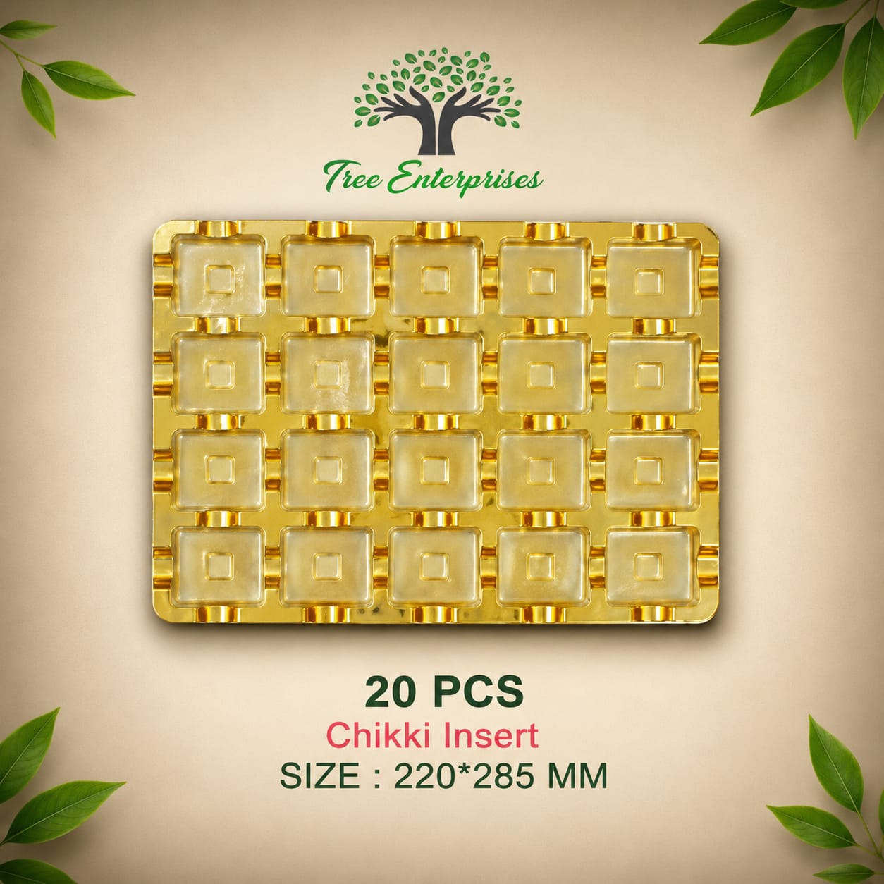 24 pcs chikki insert size 220*285mm